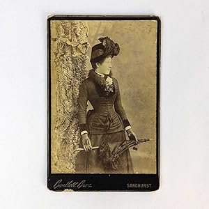 Cabinet Photograph of a Woman Holding an Umbrella