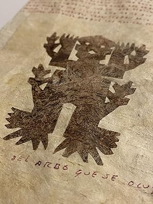 [MEXICAN OTOMI MANUSCRIPT ON AMATE BARK "PAPER" - HEALING]. Historia de una Vivienda para Hacer u...