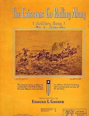 The Caissons Go Rolling Along Artillery Song - Vintage Sheet Music