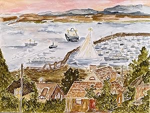 Large 'A View of Elliott Bay, Seattle' Limited Edition Signed Print