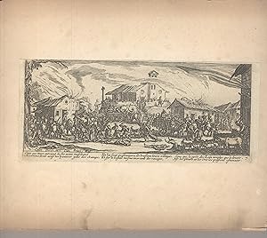 Les grandes miseres de la guerre: No. 7 - Pillage et incendie d'un village