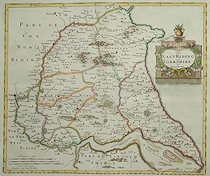 Antique Map EAST RIDING of YORKSHIRE Robert Morden original vintage old map 1722