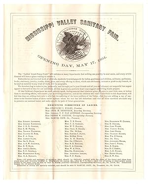 Mississippi Valley Sanitary Fair. Circular. St. Louis.; [with] Mississippi Valley Sanitary Fair. ...