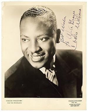 [Inscribed Vintage Promotional Photograph]: Cottie Williams and his Orchestra