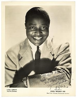 [Inscribed Vintage Promotional Photograph]: Louis Jordan and His Orchestra