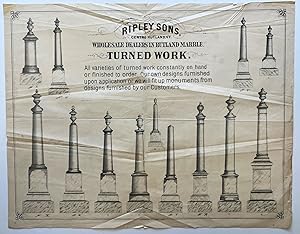 (Broadside - Advertising- Vermont) RIPLEY SONS, Centre Rutland, VT. WHOLESALE DEALERS IN RUTLAND ...