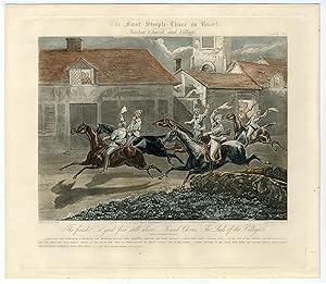 Antique Master Print-FIRST-STEEPLECHASE-PLATE-IV-THE FINISH-Harris-Alken-1839