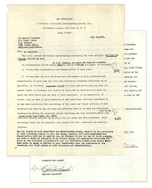 Signed contract with famous crime writer Raymond Chandler to adapt his story "The King in Yellow"...