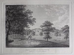 Original Antique Engraving Illustrating Arno's Grove, the Seat of Isaac Walker Esq., By W. Watts ...