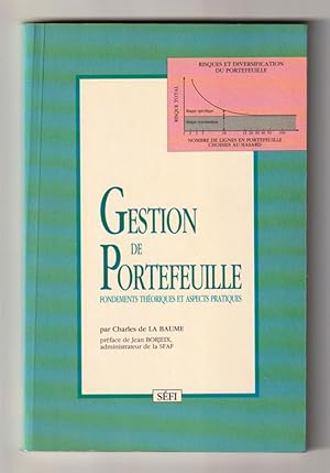 GESTION DE PORTEFEUILLE - Fondements théoriques et aspects pratiques.