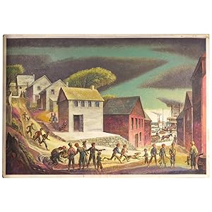 Original Painting of Mark Twain and Hannibal, Missouri, for the Book America's Mark Twain