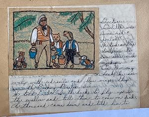 1940 SCHOOL CLASS CHILD ART and LESSONS SCRAPBOOK SKETCHBOOK