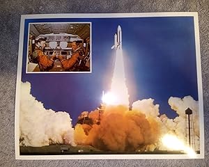Vintage NASA print with Spectacular view of the Space Shuttle launch, circa 1981, #2