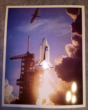 Vintage NASA print with Spectacular view of the Space Shuttle launch, circa 1981, #2