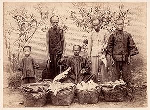 [Chinese fishmongers with salted fish.]