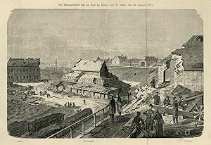 Antique Print-Prussian War-Interior Fort de la Briche-Paris-Anonymous-ca. 1871