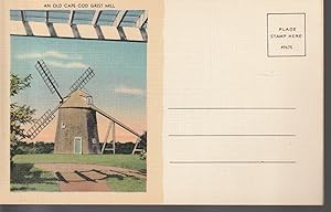 Old Cape Cod Grist Mill circa 1935 Linen Correspondence Postcard