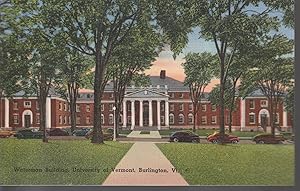 Waterman Building University of Vermont, Burlington circa 1930 Linen Postcard