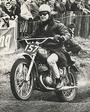 Original photograph of Roy Orbison on a motorcycle, 1966