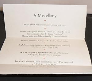 Rampant Lions Press - Printing of "A Miscellany" for John Fuggles for the Feast of S.Palladius, B...