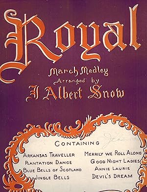 Royal March Medley - Vintage Sheet Music - Arkansas Traveller - Plantation Dance - Blue Bells of ...
