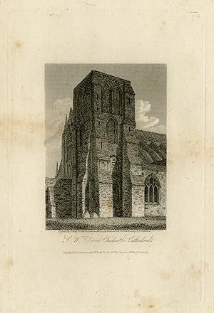 Antique Print-Architecture-View of cathedral of Chichester-Valentine-Greig-1810