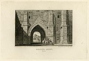 Antique Print-Architecture-View of Reading abbey, Berkshire-Jackson-Storer-1823
