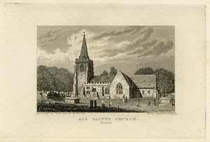 Antique Print-Architecture-View of All Saints church in Hertford-Storer-1823