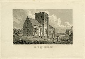 Antique Print-Architecture-View of Iffley church in Oxfordshire-Storer-1823