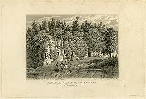 Antique Print-View of Anchor church in Foremark-Derbyshire-Espin-Storer-1823