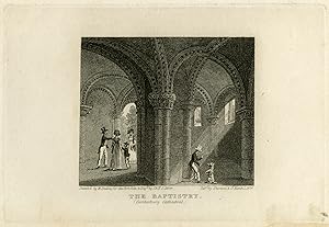 Antique Print-The baptistry of Canterbury cathedral-England-Deeble-Storer-1823