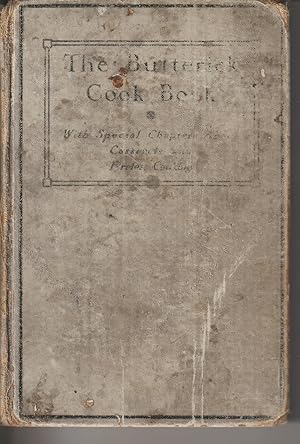 Antique, The Butterick Cook Book, with handwritten recipes plus clippings