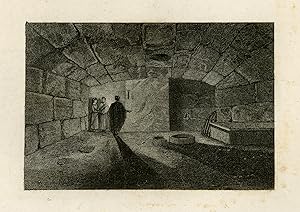 Antique Print-Depiction of the Mamertine prison in Rome-Linton-Finden-1836