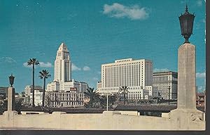 Los Angeles Civic Center Skyline 1969 Postcard