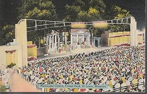 Municipal Opera Forest Park, St. Louis, MO circa 1938 Linen Postcard