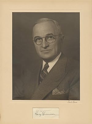 Original oversize portrait photograph of Harry Truman, circa 1950s