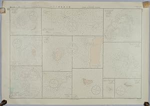     .         . [Kita Taiheiy . Hawai Shot  shobunzu]. North Pacific Ocean. Plans in Hawaiian Isl...