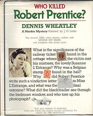 WHO KILLED ROBERT PRENTICE? ~ A Murder Mystery Planned By J. G. Links
