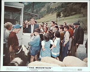 The Mountain Mini Lobby Card 1956 Tour bus stopped by sheep!