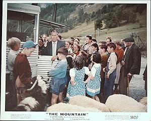 The Mountain Mini Lobby Card 1956 Tour bus stopped by sheep!