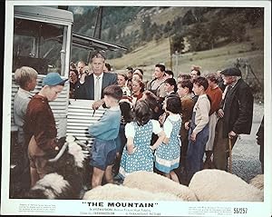 The Mountain Mini Lobby Card 1956 Tour bus stopped by sheep!