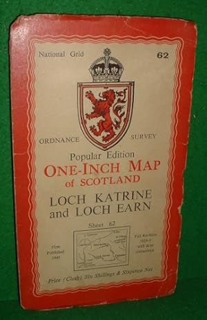 Ordnance Survey Popular Edition One-Inch Map of Scotland Loch Catrine and Loch Earn Sheet 62