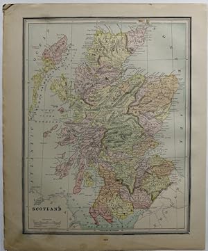 1888 Color Map of Scotland