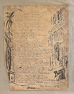 Charade [Handwritten poem with illustrations]
