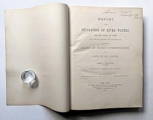 1869 FILTRATION OF RIVER WATERS FOR THE SUPPLY OF CITIES w/ 30 PLATES Copy of HIRAM BISSELL who O...