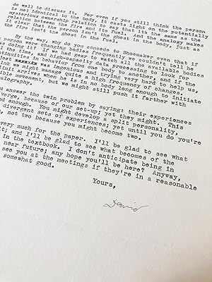 DAVID LEWIS ON THE TURING TEST: an important letter (TLS) from Lewis to Jerry Shaffer, 3 October ...