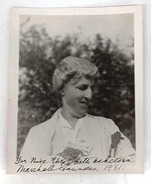 Inscribed photograph of Marshall Saunders