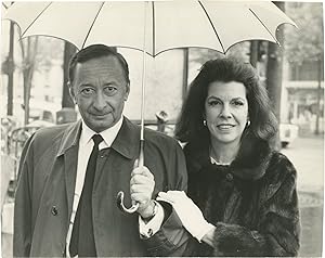Original press photograph of Jacqueline Susann and Irving Mansfield in Paris for the release of "...