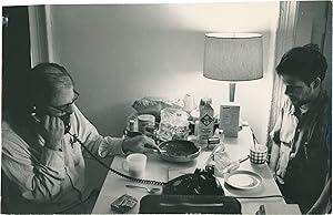 Original press photograph of Allen Ginsberg and Peter Orlovsky at home, circa late 1960s