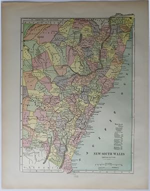 New South Wales, Australia ,1902 Color Map
